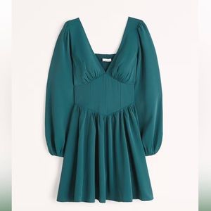 Abercrombie & Fitch Corset long sleeve mini dress